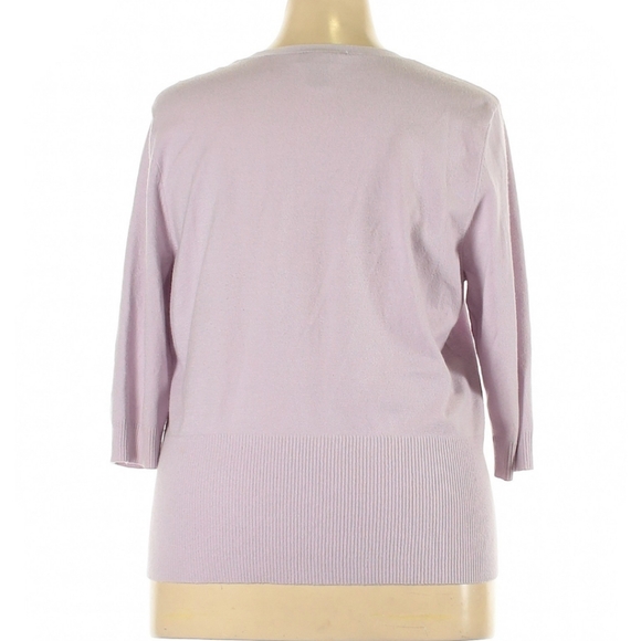 Light lavender 3/4 sleeve Lane Bryant Sweater - Picture 2 of 2